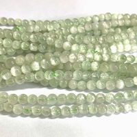 Veemake Green Kunzite Spodumene Natural Crystal Charms Gemstones Necklace Bracelets Earrings Round Beads For Jewelry Making07149