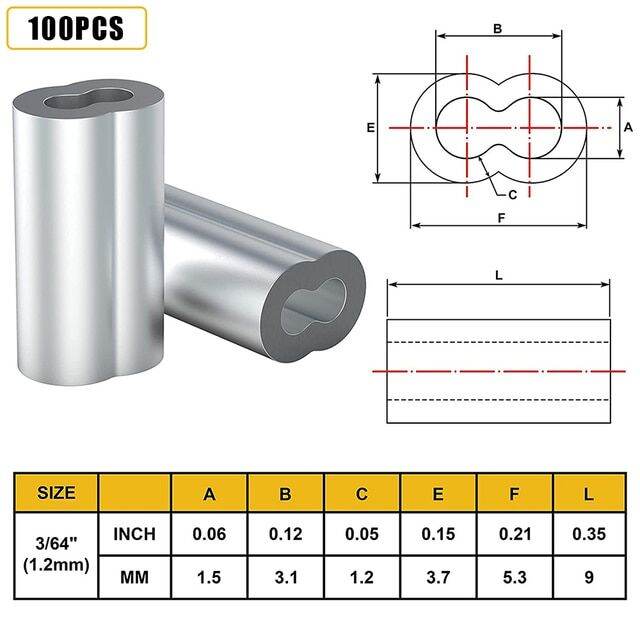 Wire Rope Crimping Fishing Swaging Tool Cable Crimps up to 2.2mm