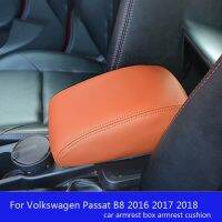 ที่วางแขนตรงกลางคอนโซลรถยนต์ที่พักแขนเบาะฝาครอบกล่องสำหรับ Volkswagen Passat B8 2016 2017ป้องกัน2018หนังไมโครไฟเบอร์