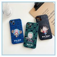 ? ดำ น้ำเงิน เขียวเคสไอโฟนโทรศัพท์วันพีชลูฟี่ ลายแถบข้างขอบเหลี่ยม เคสซิลิโคน Case For Apple12 เคสไอโฟน11 X XR XS Max เคส iPhonexr 13 เคสไอโฟน6 7 plus 12 Pro Max เคสไอ