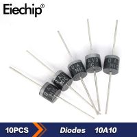 ♣﹍☌ 10pcs/lot Rectifier Diode 10A10 10A 1000V RECTIFI DIODE R-6 package Diodes