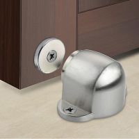 Stainless Steel magnetic door stopper Suction Gate Supporting Hardware Powerful Mini Door Stop with Catch Screw Mount Door Hardware Locks