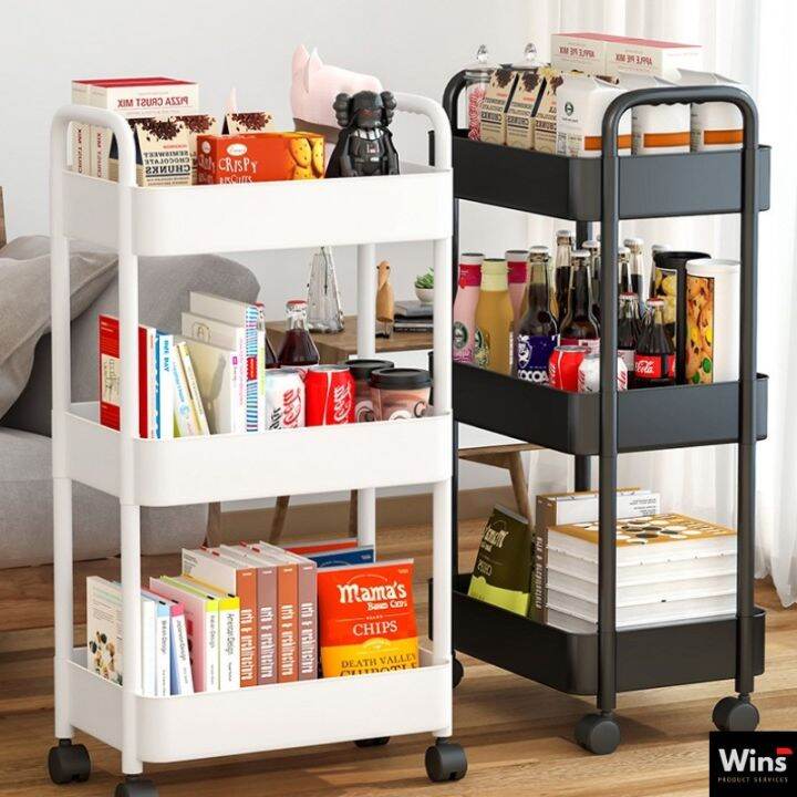 Mini 3 tier Trolley Kitchen Trolley Storage Rack Shelf with wheel