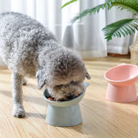 Oblique Mouth High-foot Cat Bowl Anti-overturning Binaural Cat Feeding Bowl Oblique Mouth Protection Cervical Spine Bowl