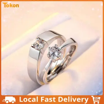 Fashion Adjustable Engagement Diamond Ring (with Box)