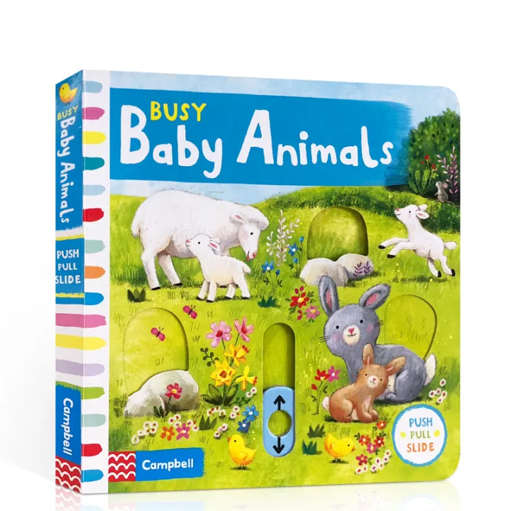 Original หนังสือภาษาอังกฤษ Busy Baby Animals Board Book 36ปีเด็กของ