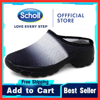 Scholl รองเท้าผู้หญิง Scholl รองเท้าผ้าใบรองเท้าผู้หญิง รองเท้า Scholl รองเท้าหญิง Scholl รองเท้าผ้าใบผู้หญิง รองเท้าแตะเกาหลี sholl ขนาดใหญ่ 41 42 ครึ่งรองเท้าแตะแบนแบนฤดูร้อนโบฮีเมียรองเท้าแตะผู้หญิงกีฬาลำลองกีฬาครึ่งรองเท้าเดิน- AS2029