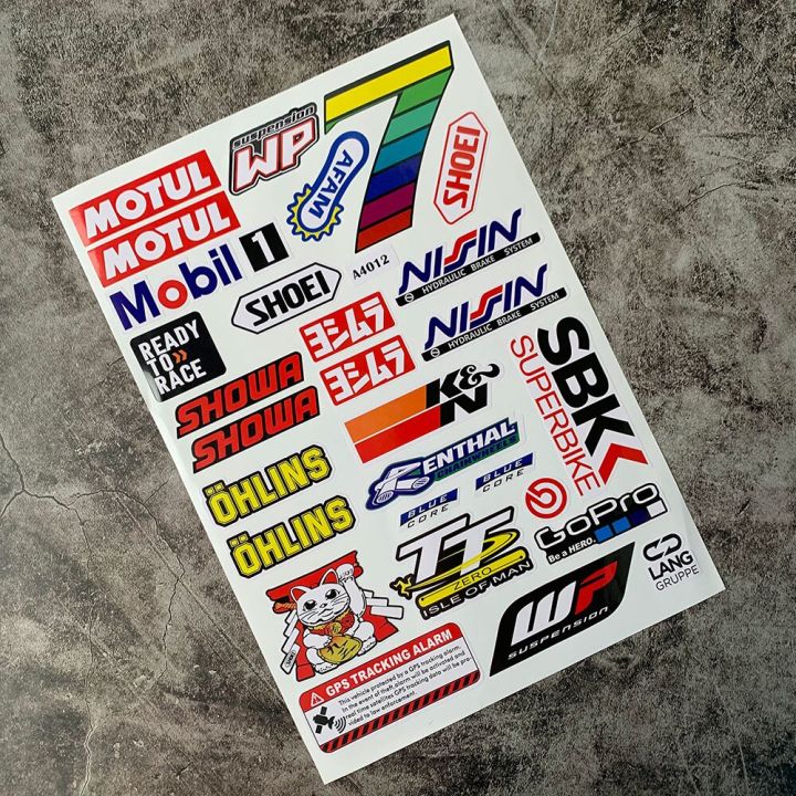 pvc-กันน้ำ-sponsor-motor-สติกเกอร์-motul-ohlins-beta-kyb-shoei-rk-bandai-movistar-shoei-sbk-wp-ตกแต่งรถจักรยานยนต์-decals