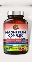 Vitalitown Magnesium Complex, Magnesium Glycinate, Malate, Taurate &amp; Citrate, High Absorption, 120 Veg