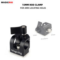 MAGICRIG Single Hole 15mm Rod Clamp with ARRI Accessory Mount on Camera Cage Camera Handle Cheese Plate for Rod Extension