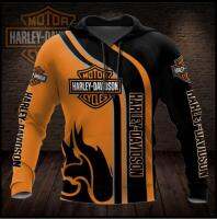 （ALL IN STOCK XZX）  Harley-Davidson Hoodies Mens Long Sleeve 3D Hoodies Hoodies mens, Harley-davidson 025157  (Free customized name logo for private chat, can be changed with or without zipper)