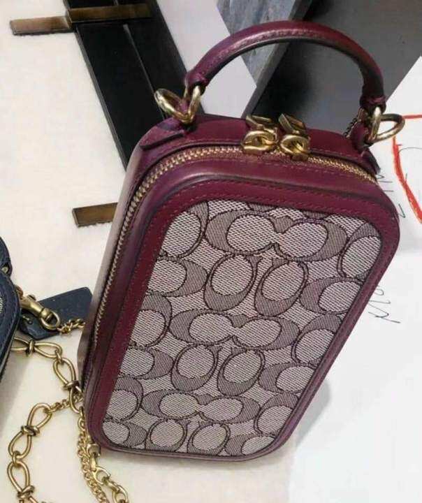 Guaranteed Authentic Coach Alie Camera Bag In Signature Jacquard 4866