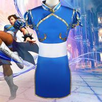 7C49 ชุดชุนลี ชุนลี สตรีทไฟท์เตอร์ Dress for CHUNLI Suit STREET FIGHTER Costume Anime Manga Games Party Cosplay Fancy Outfit