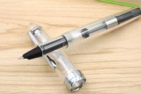 ปากกาสไตล์น้ำพุพลาสติกใสปากกาปากกา JINHAO ของขวัญคุณภาพสูงปากกาหมุนคลาสสิก