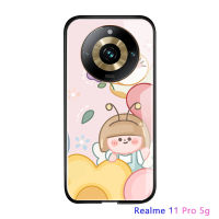 เคสฝาหลัง Realme 11 Pro 5G Realme 11 Pro + 5G กระจกเทมเปอร์การ์ตูนเด็กผู้หญิงน่ารักดีไซน์เด็กผู้หญิงเคสมันวาวกันกระแทก