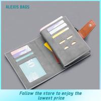ALEXIS กระเป๋าบัตรภาพกรณีซิปหนัง PU กระเป๋าใส่เงินผู้ชายกระเป๋าสตางค์กระเป๋าเก็บบัตรกระเป๋าสตางค์กระเป๋าสตางค์สั้น