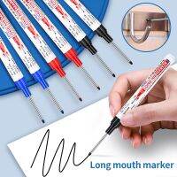 1/3/6Pcs 3Colors 30mm Long Head Markers Woodwork Construction Deep Hole Home Decoration Nib Multi-purpose Waterproof Markers Pen