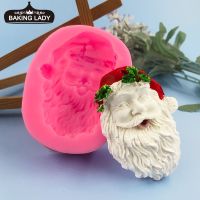 Santa Claus Silicone Mould Christmas Fondant Cake Decorating Tools Chocolate Cookie Baking Moulds Keychain Epoxy Resin Molds Bread Cake  Cookie Access