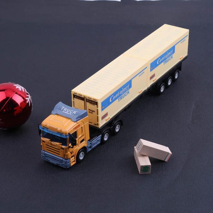ของเล่นเด็กโมเดลจำลองรถโลหะอัลลอยขนาด1-43ตู้คอนเทนเนอร์ขนส่ง