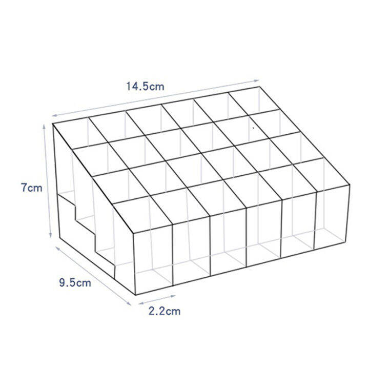 bring2home-กล่องอะคริลิคเก็บเครื่องสําอางค์-เก็บเครื่องประดับ-เก็บลิปสติก-เป็นงานอะคริลิคใส-มีหลายช่อง