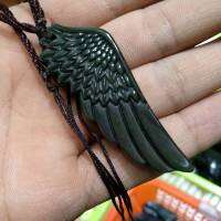 แกะสลัก Rainbow Obsidian จี้สร้อยคอ Wing Shape Charms ของแท้อัญมณี...