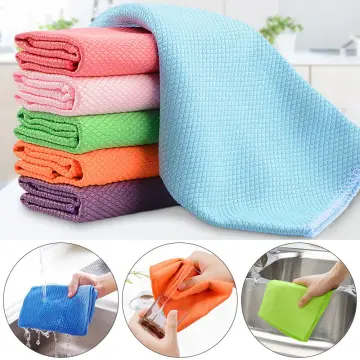 3PCS Kitchen daily dish towel, dish cloth, kitchen rag, non-stick oil,  thickened table cleaning cloth, absorbent scouring pad