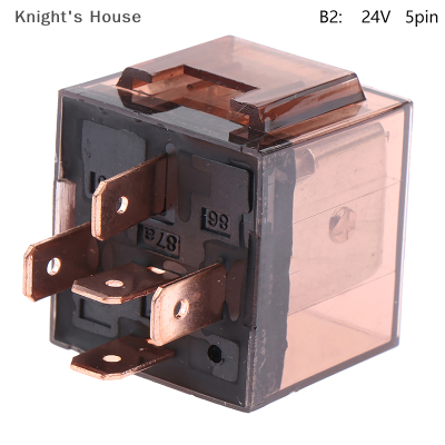 Knights House รีเลย์ยานยนต์กันน้ำ DC 1ชิ้น80A 12V24V 4 5Pin SPDT อุปกรณ์ควบคุมรถยนต์รีเลย์ความสามารถในการสลับความจุสูง