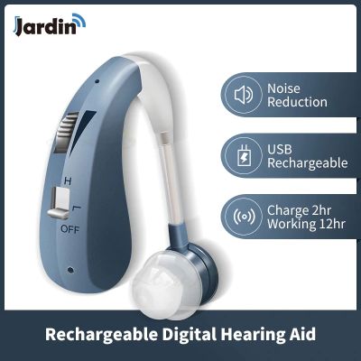 ZZOOI 202S Hearing Aid Rechargeable Digital Sound Amplifier Air Conduction Wireless Headphones for Deaf Elderly Ear Care Hearing Aids