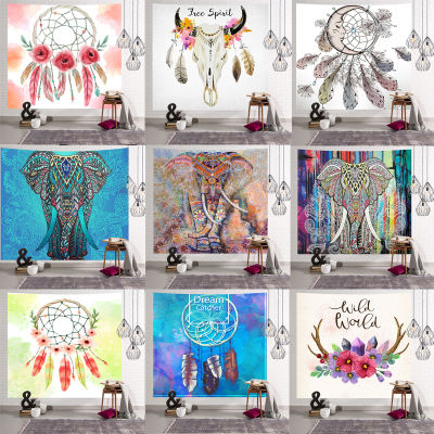 【cw】Elephant Tapestry Wall Hanging Animal Wall Car Twin Hippie Tapestry Bohemian Hippy Home Decor Bedspread Sheet