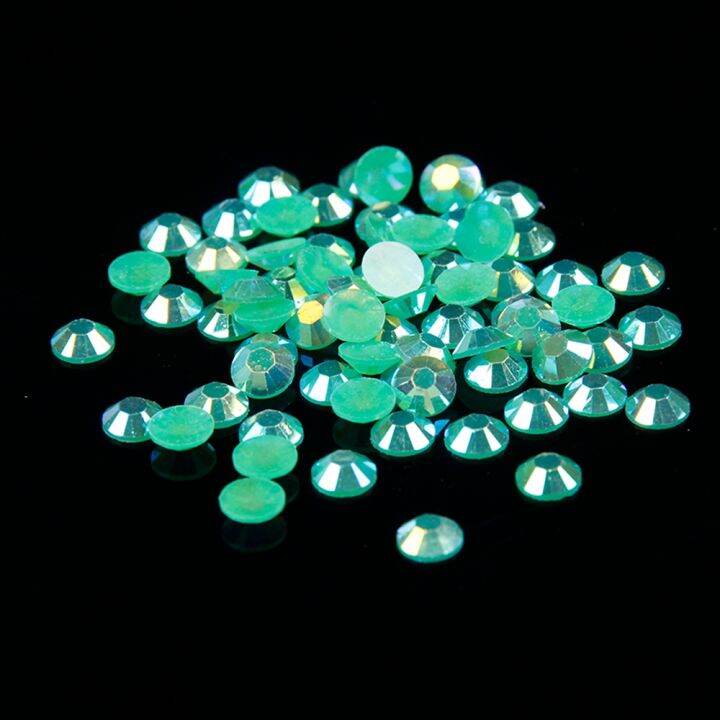 เรซิ่น-rhinestones-emerald-ab-5001000pcs-2-6mm-รอบ-flatback-non-hot-fix-เพชร-appliques-สำหรับหัตถกรรมผ้าชุดแต่งงาน