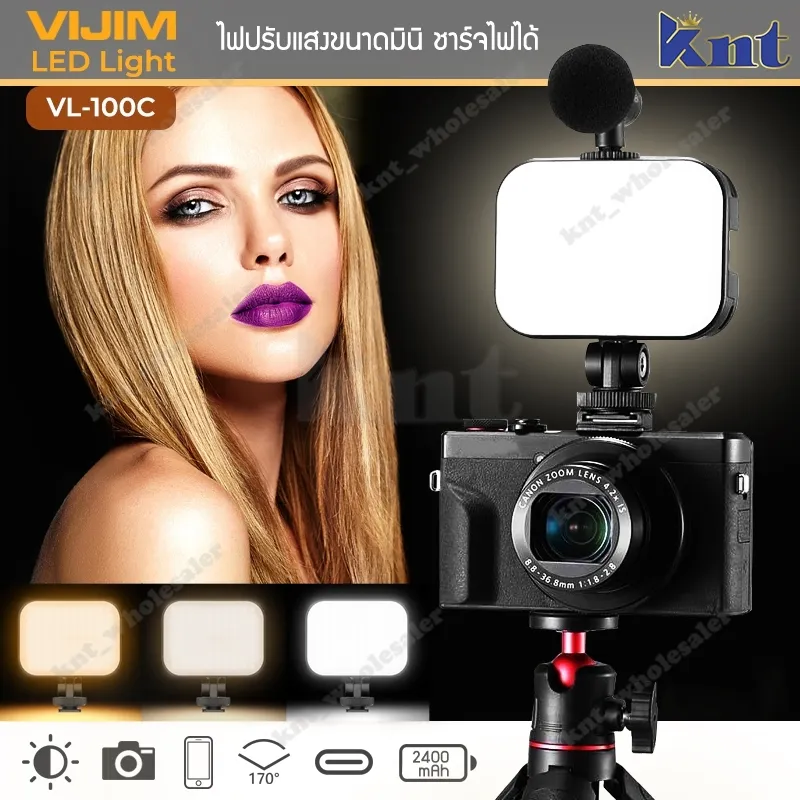 VIJIM ไฟ LED Light รุ่น VL100C ไฟปรับแสงขนาดมินิ Pocket Light ถ่ายรูป