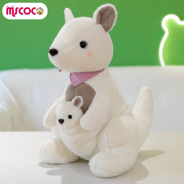 mscoco-ตุ๊กตาสัตว์ยัดนุ่นน่ารักมี3สีให้เลือกของเล่นตุ๊กตาสีเขียวสีน้ำตาลขาวสำหรับเด็กวัยหัดเดิน