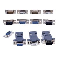 【YF】 10PCS DB9 Adapter Connector Core RS232 Serial COM Plug Connectors Hole/pin DB15 Female Male Port Socket D Sub DP9 Plastic Case