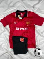 ชุดบอลย้อนยุค Manchester United (Red, 1994-1995) เสื้อบอลและกางเกงบอลผู้ชาย ปี 1994-1995