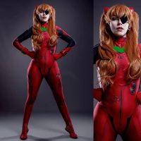 ฮาโลวีน Asuka 3.0ชุดคอสเพลย์ผู้หญิงอาซึกะแลงเรย์ Soryu Plugsuit ซูเปอร์ฮีโร่ Zentai สูทผู้ใหญ่เด็กบอดี้สูท