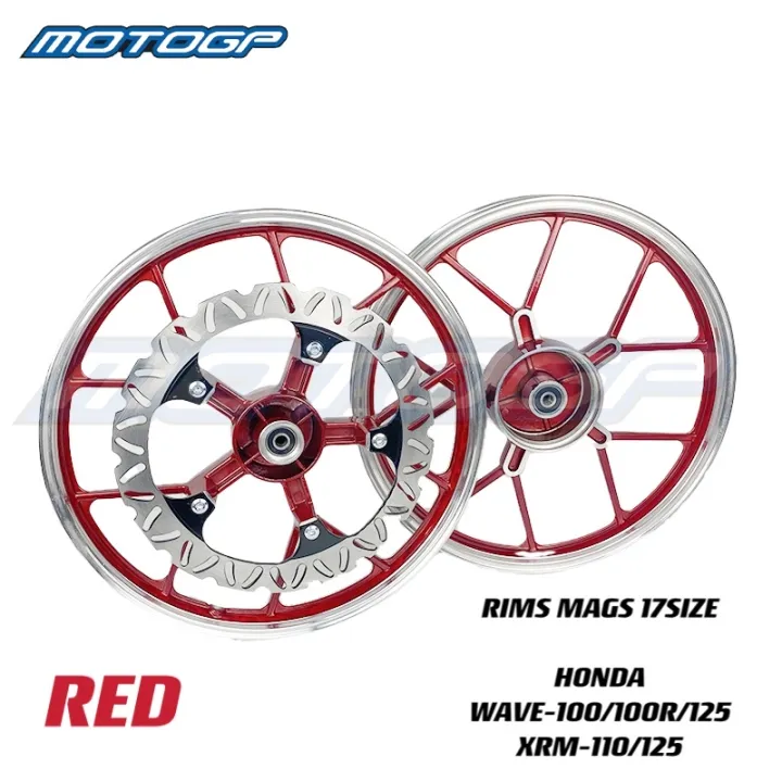 1 PAIR Pure Alloy Rims Mags for Honda Wave 100 100r 125 Honda XRM 110 ...