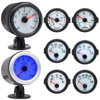 AD 2 52mm Blue LED Car Gauge Oil Pressure Gauge PSI Bar Turbo Boost Gauge Water Temp Oil Temp with Sensor for 12V Gasoline Car