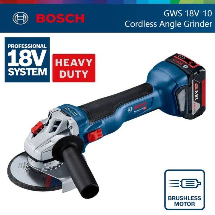 bosch-125มม-เครื่องขัดมุมไร้สาย-gws-เครื่องการขัดการตัดแบบไร้แปรงถ่าน18v-18v-10ลิเธียมเครื่องมือไฟฟ้าบดมุมแบบพกพา