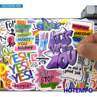 50pcs Inspirational Word Positive Energy Slogan Scrapbook Phone Laptop Car Stickers for Kids Toys Guitar Bike Skateboard Sticker