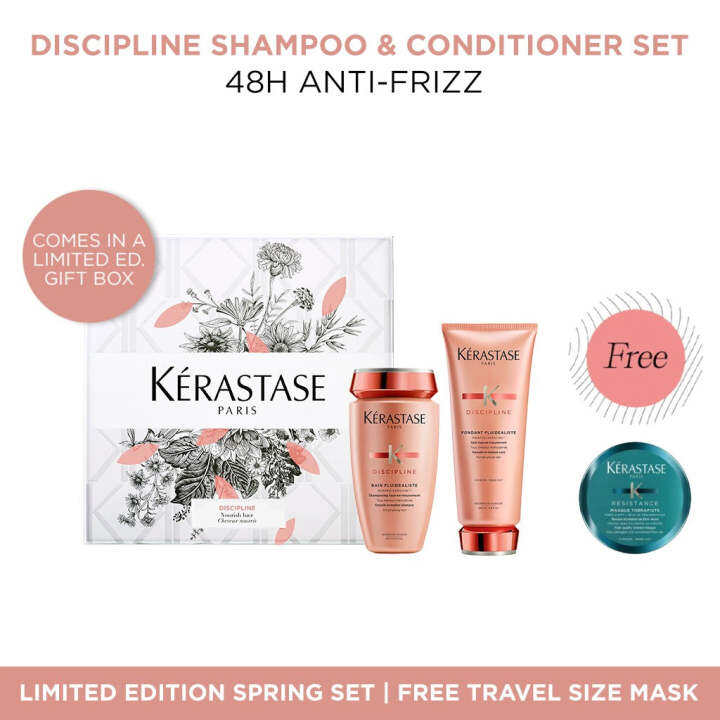 Kérastase Discipline Fluidealiste AntiFrizz Shampoo & Conditioner Gift Set with FREE Travel