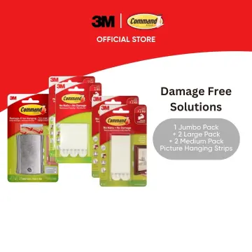 3M Command Strips Non-nail Double-sided Adhesive Strip Non-trace  Replacement Installed Photo Wall Poster