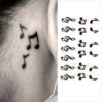 24 Waterproof Temporary Tattoo sticker on ear finger music note bird stars line streak henna tatto flash tatoo fake for women