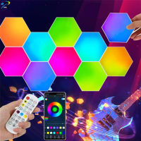 Hexagon Wall lamp Quantum Modular Touch Sensitive Hexagonal Creative DIY Geometry Assembly RGB LED Night Light for Living Room