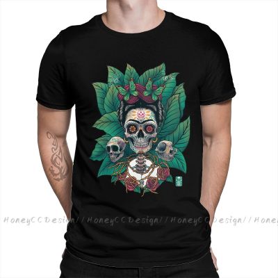 Shirt Men Clothing Mexico Skull Sugar T-Shirt Ay Fridita - Day Of The Dead Fashion Unisex Short Sleeve Tshirt Loose