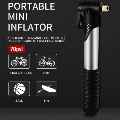 Portable Bicycle Inflator Mini MTB Bike Pump Hand Air Pump Scharder Presta Valve Basketball Football Equipment Bike Accessories