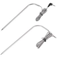 2 Pcs Replacement Waterproof Meat Probe Compatible for Traeger BBQ Grills 3.5 mm Plug Meat BBQ Digital Thermostat Probes