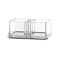 4X 2 Lattices Clear Acrylic Tea Bags Holder Coffee Sugar Bag Boxes Acrylic Storage Organizer Case 15X8X6cm