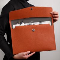 Stylish And Simple Business Document Bag Double Layer Snap Type Multi Color Optional Multi Functional Briefcase