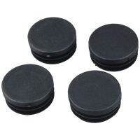 Hot Sale 4 Pcs Black Plastic 40mm Dia Round Tubing Tube Insert Caps Covers