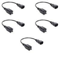 คุณภาพสูง 1Ft 5pcs Cable Adapter 3 5-15R NEMA to IEC C14 Black Male Power Female 320 PC Plug Prong